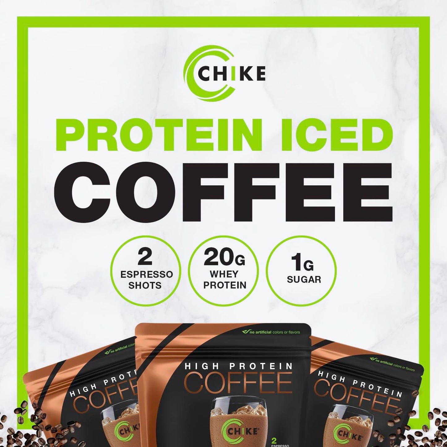 Chike Mocha High Protein Iced Coffee, 20 G Protein, 2 Shots Espresso, 1 G Sugar, Keto Friendly and Gluten Free, 14 Servings (15.3 Ounce) - Medaid International