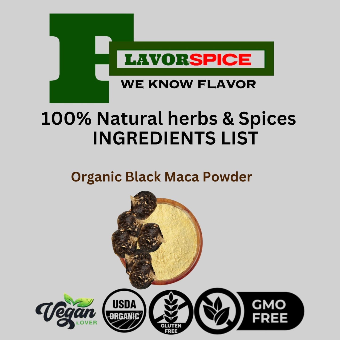 Raw Peruvian Organic Black Maca Powder 1LB | for Men & Women Vegan Superfood, Gluten Free & Non GMO - Medaid International