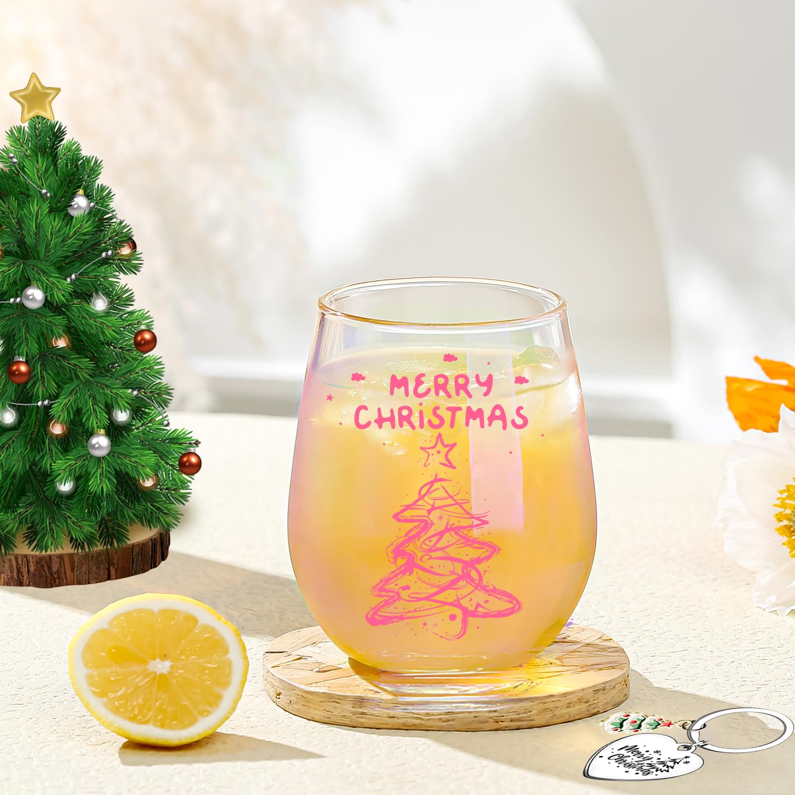 Funny Christmas Gifts: Tree Mugs, Wine Glasses & Stocking Stuffers - Kawaii White Elephant Gifts for Women, Moms, Friends & Sisters - Medaid International