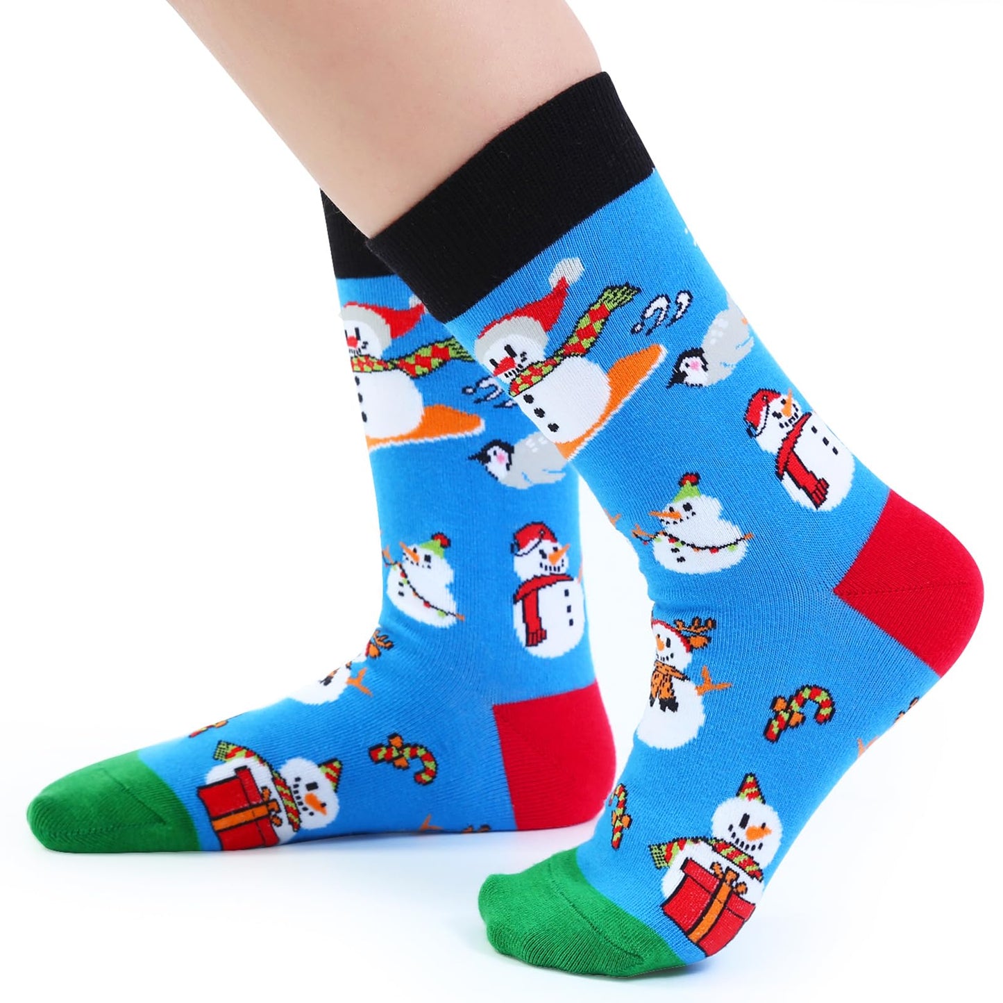 Dsia Zamur Boys Christmas Socks 6 Pack + Gift Box, Kids Children Girls Novelty Xmas Holiday Crew Socks for 10-12 Years - Medaid International