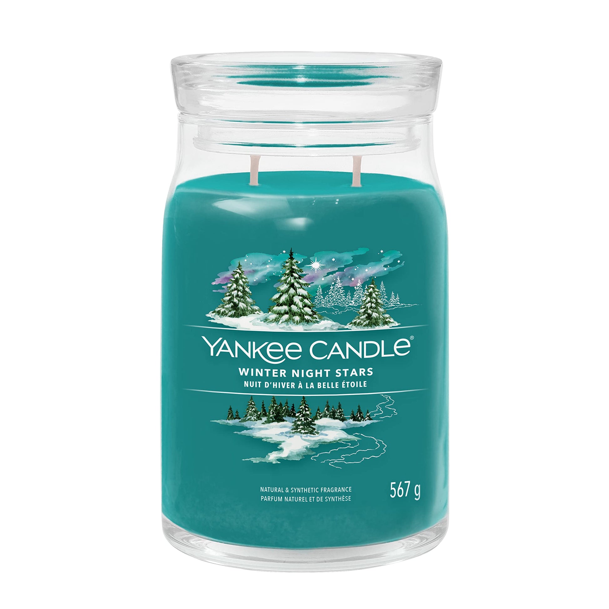 Yankee Candle Signature Scented Candle | Winter Night Stars Large Jar Candle with Double Wicks | Soy Wax Blend Long Burning Candle - Medaid International