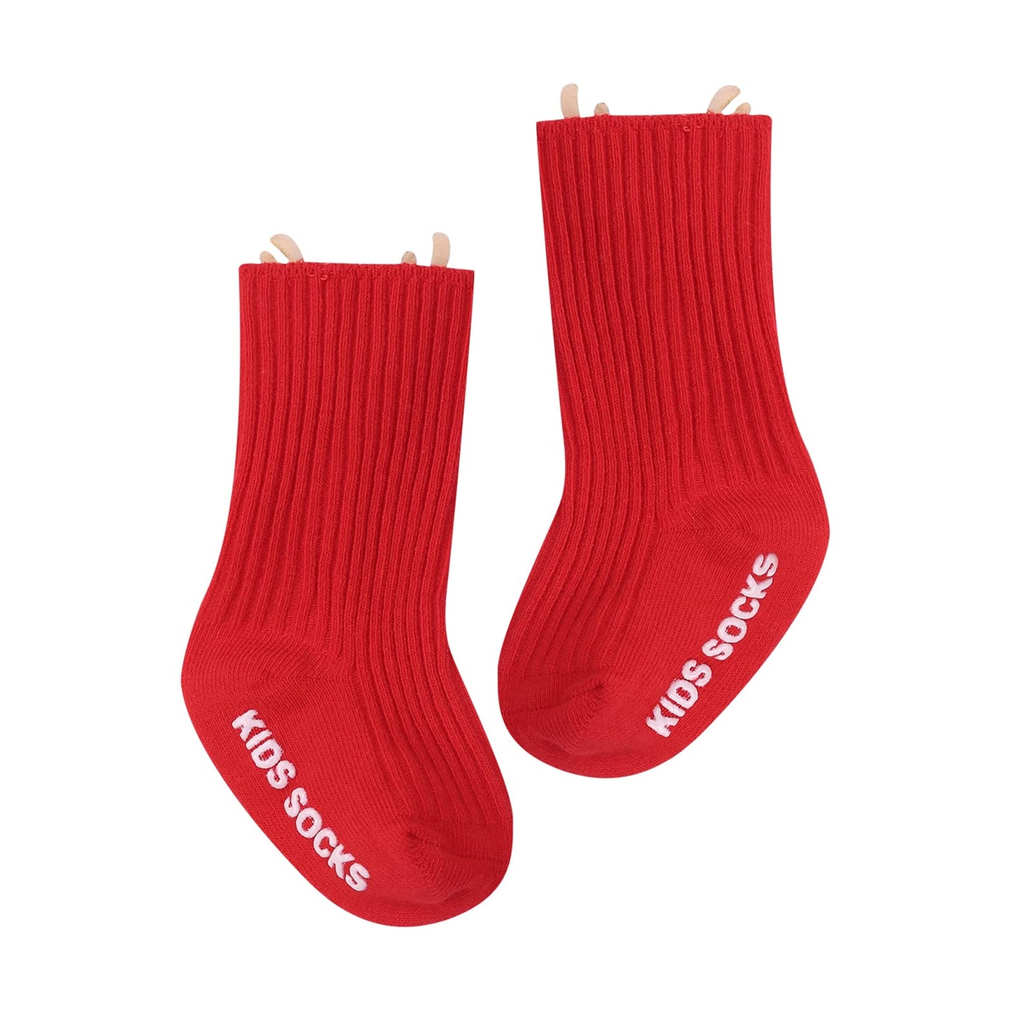 SISEY Christmas Socks for Kids Unisex Baby Toddler Kids Knitted Cotton Socks Winter Fun Socks Children Xmas Gift (Elk,2-4 T), 2-4T - Medaid International