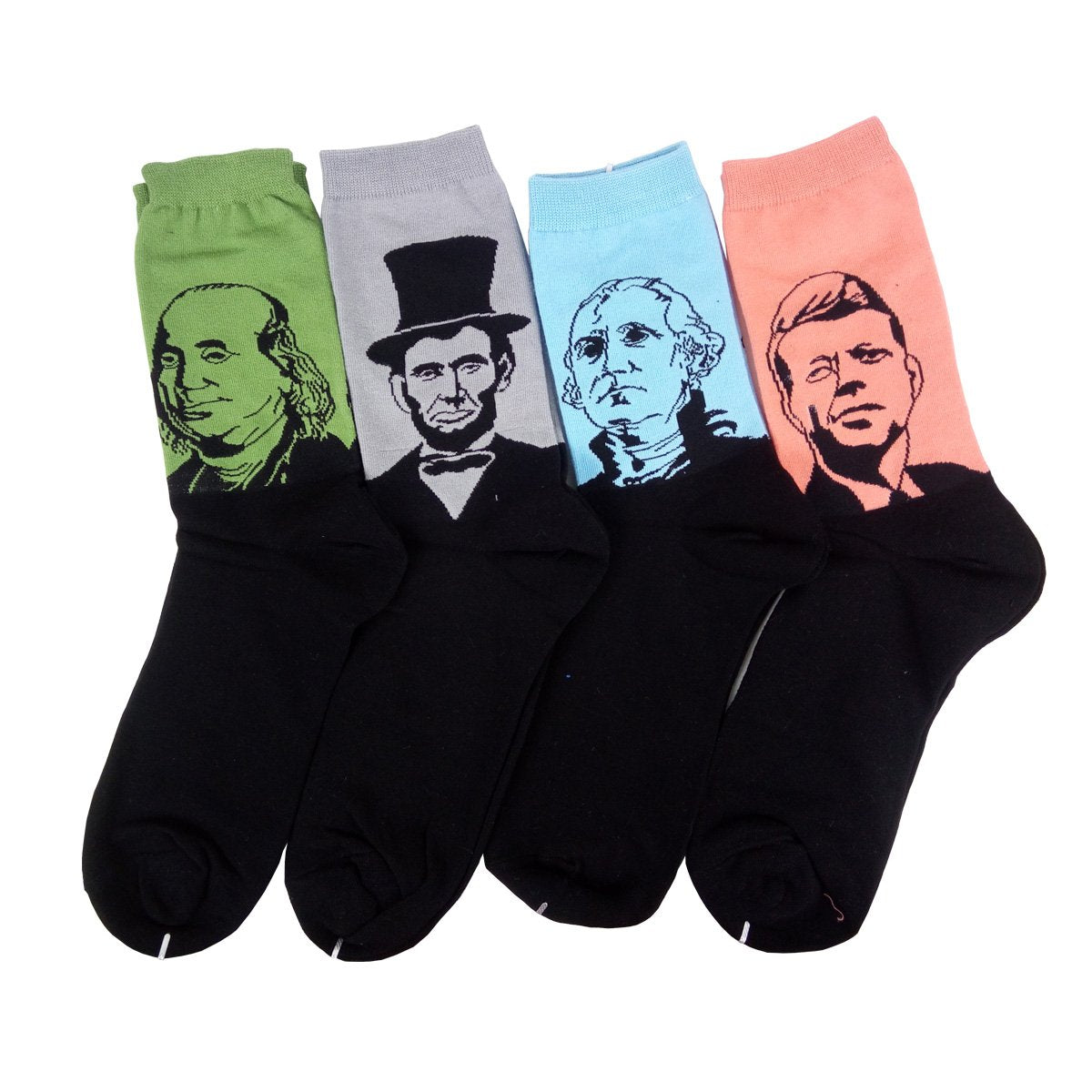 HSELL Mens Funny Presidents/Founding Father Pattern Dress Socks Novelty Design Cotton Socks Fun Gifts for History Lover - Medaid International