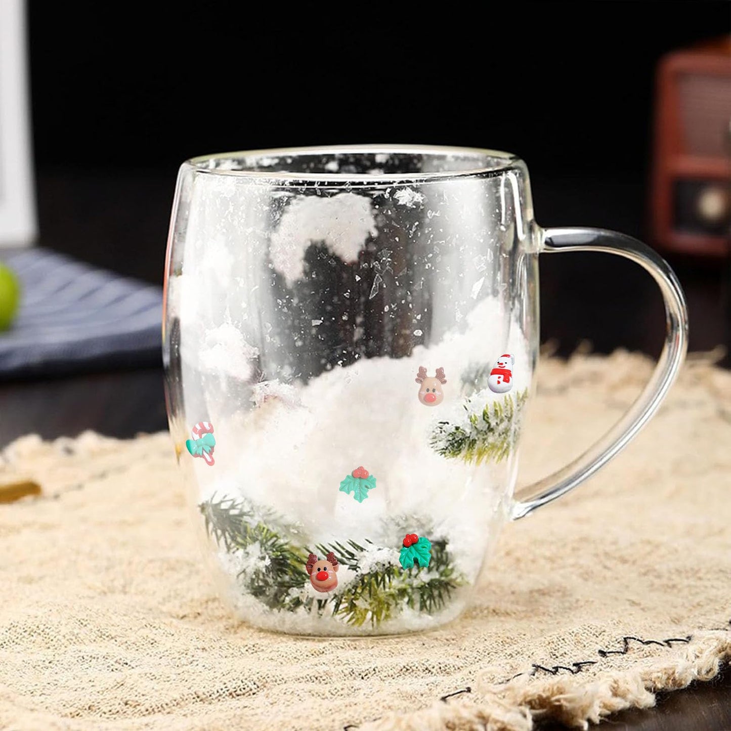 Christmas Gifts For Women Mom Friends Kids Grandma Men Cute Coffee Mugs with Christmas Socks Glass Espresso Tea Cups Kawaii Christmas Stocking Stuffers Decorations Presents Funny White Elephant Gifts - Medaid International