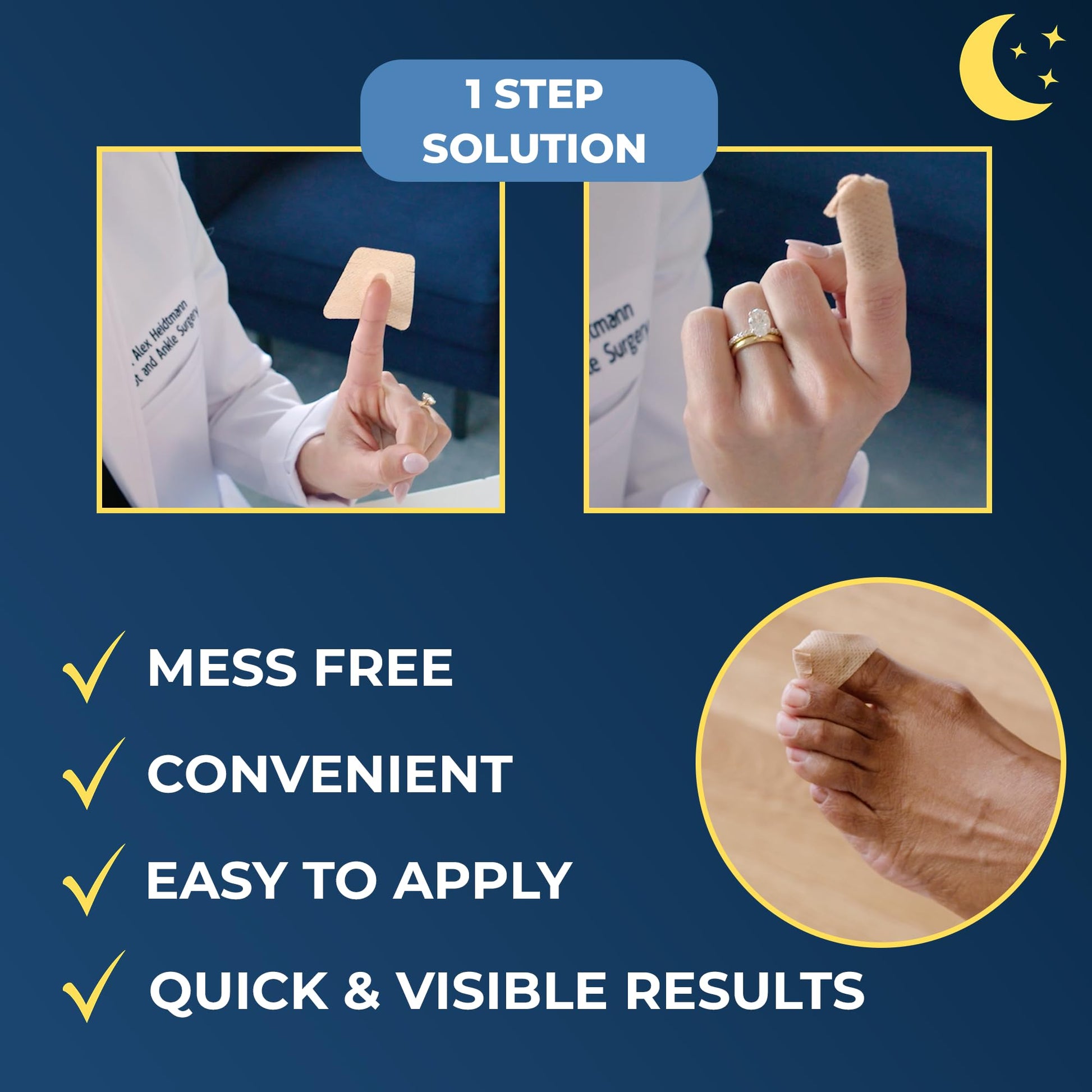 Kerasal Nighttime Renewal Fungal Nail Patches - 14 Patch - Overnight Repair for Nail Fungus Damage, 8-Hour Treatment Restores Healthy Appearance (Packaging May Vary) - Medaid International