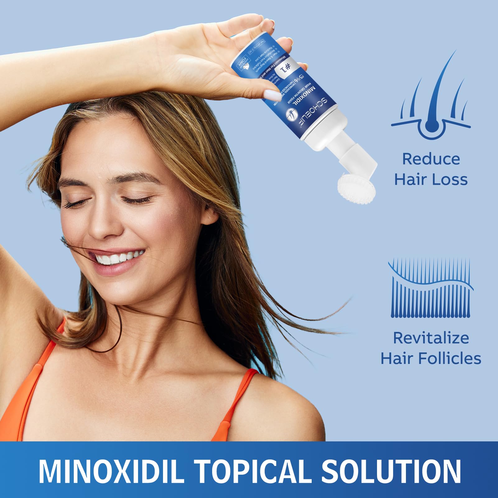 5% Minoxidil Foam 1PCS, Minoxidil for Men Foam, Minoxidil for Women Hair Growth, Minoxidil Foam for Men, Minoxidil Foam for Women. - Medaid International