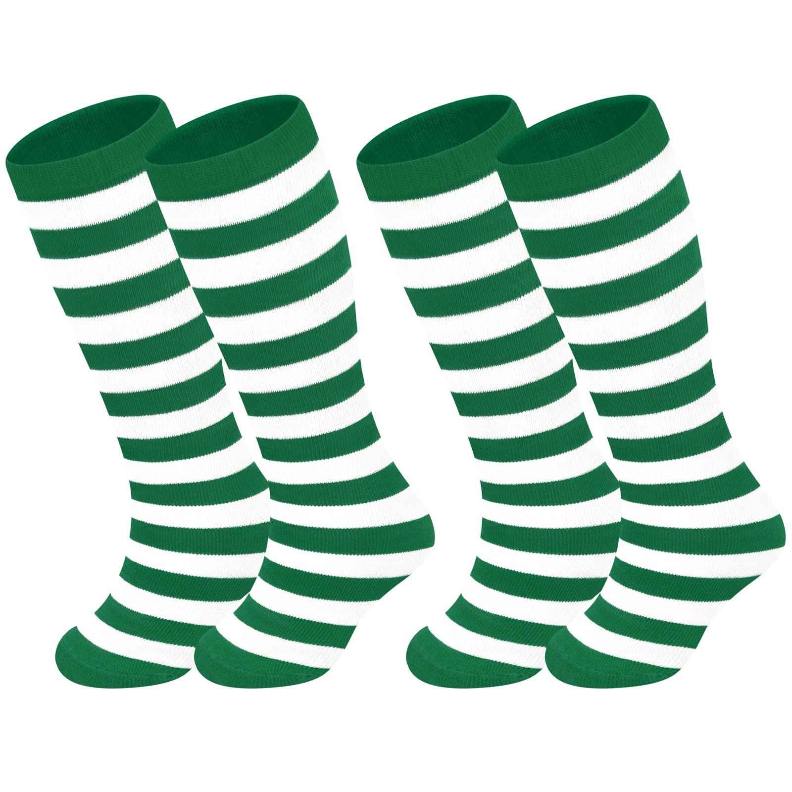 Green and White Striped Socks Kids Christmas Socks for Kids Long Sock for Girls Christmas Sock Xmas Stockings for Girls - Medaid International