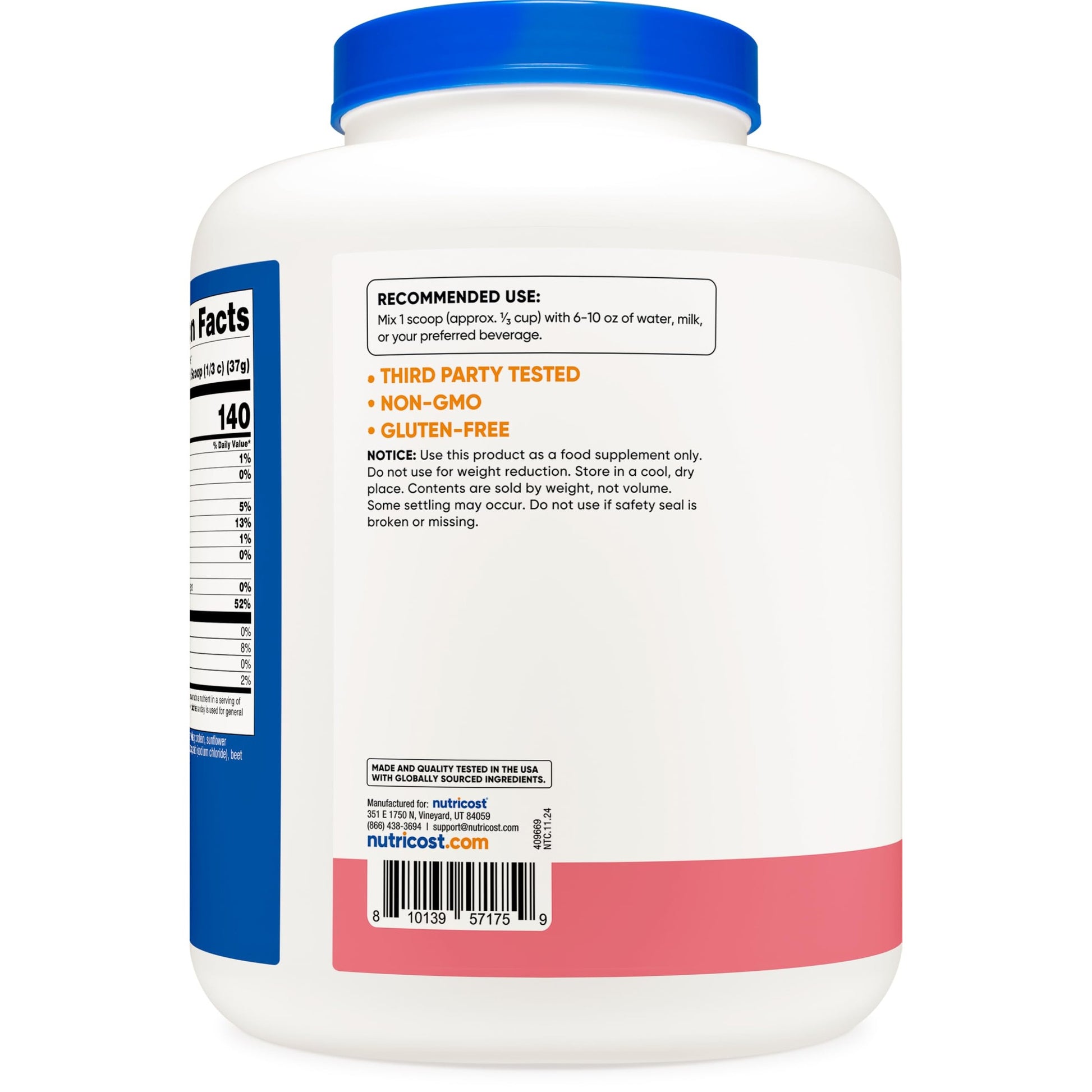 Nutricost Whey Protein Isolate (Strawberry Milkshake) 5LBS - Medaid International