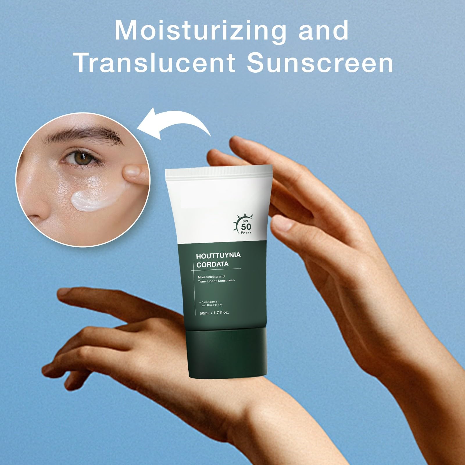Silky Moisture Sunscreen, Moisture Daily Sunscreen, Korean SPF 50+ PA++++ Clear Filter Sun Essence, No White Cast, Hydrating, Moisturizing, Cools Down, Light Finish - Medaid International