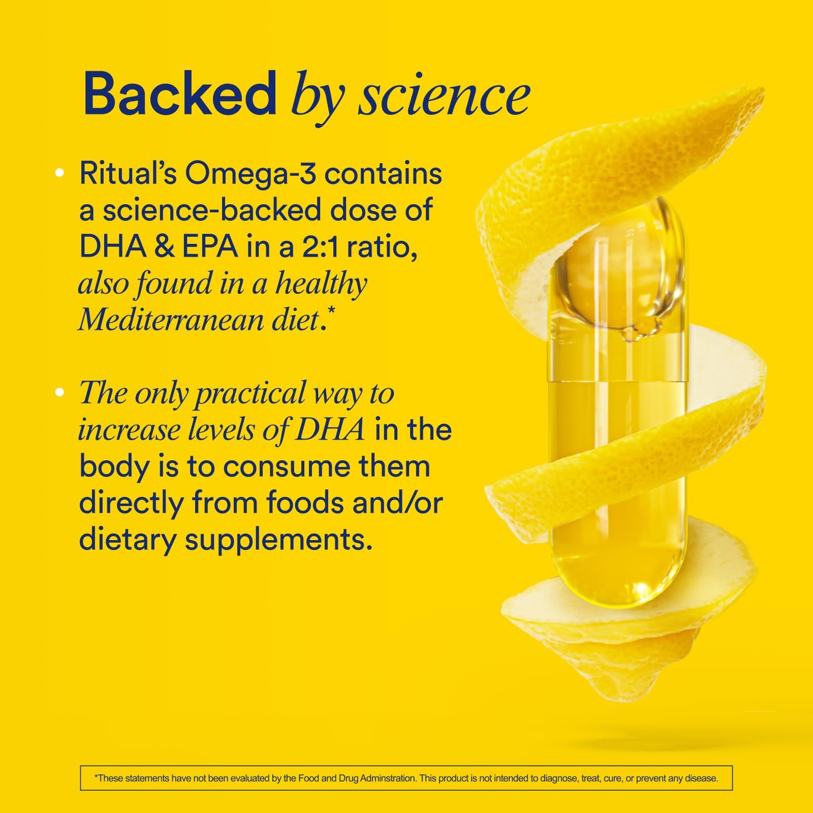 Ritual Omega 3 - Vegan - Science-Backed Dose of DHA & EPA Fatty Acids in 2:1 Ratio, Bioavailable, Brain and Heart Health Support, Minimal Burp-Back, Sustainably Sourced Microalgae, 30 Day Supply - Medaid International