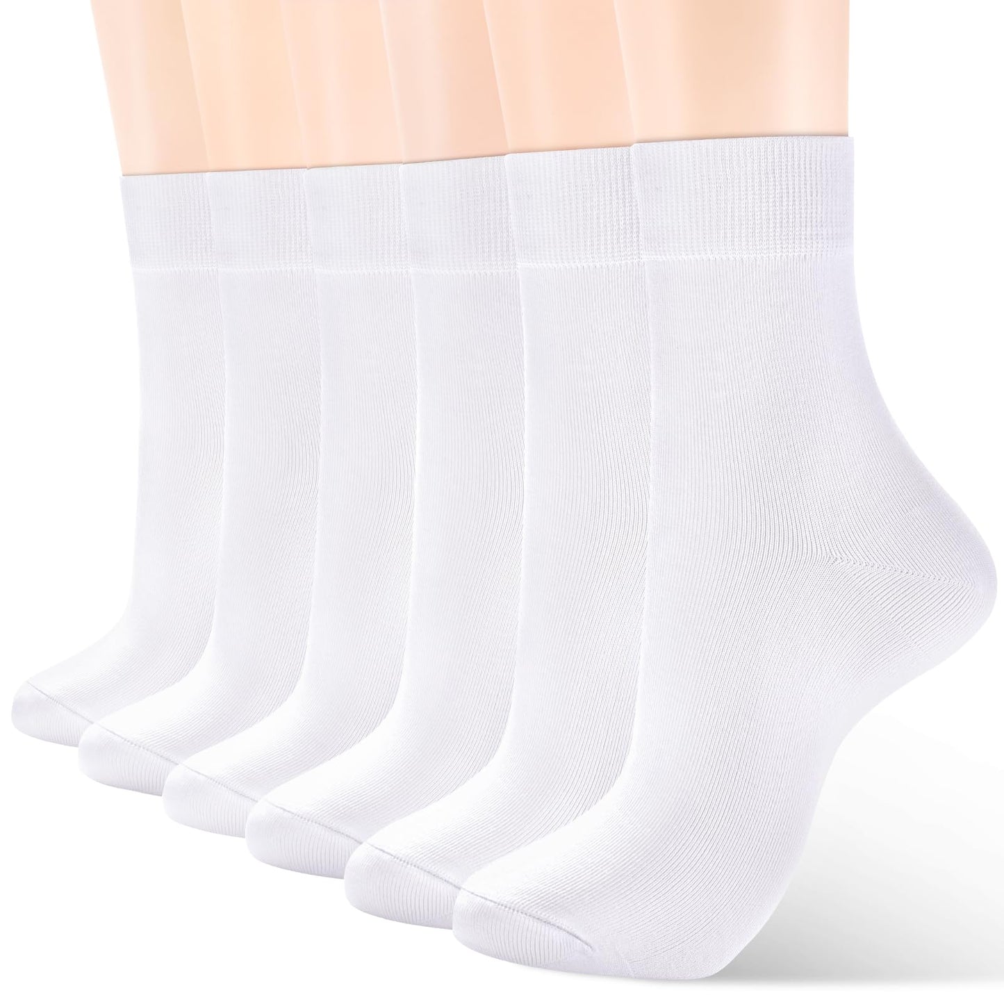 ATBITER Women's Thin Cotton Crew Socks - Soft Above Ankle Bootie Casual Dress Socks 6-Pairs With Gift Box‌ - Medaid International