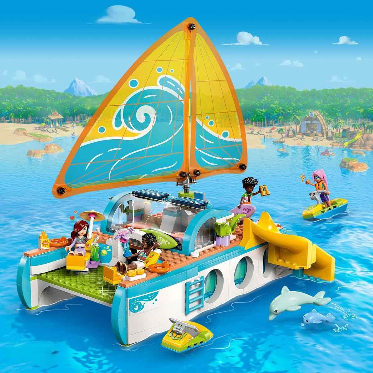 Lego 42664 Friends Boat Adventure Toy, Birthday Gift, Blocks, Girls, Boys, Kids, 8 Years Old, 9 Years Old, 10 Years Old, Elementary School, Vehicles, Boats, Pretend Play, Mom, Father - Medaid International