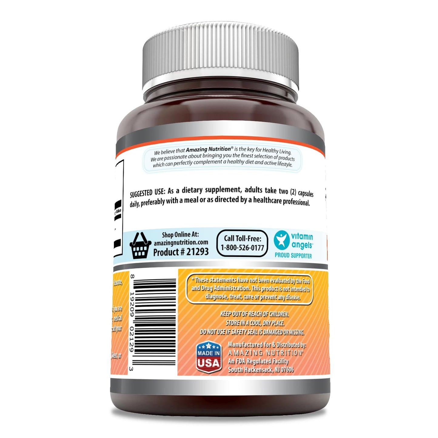 Amazing Formulas Berberine 1000mg Per Serving 250 Capsules Supplement | Non GMO | Gluten Free | Made in USA- Proudly Made in The USA with Guaranteed Purity & Potency - Medaid International