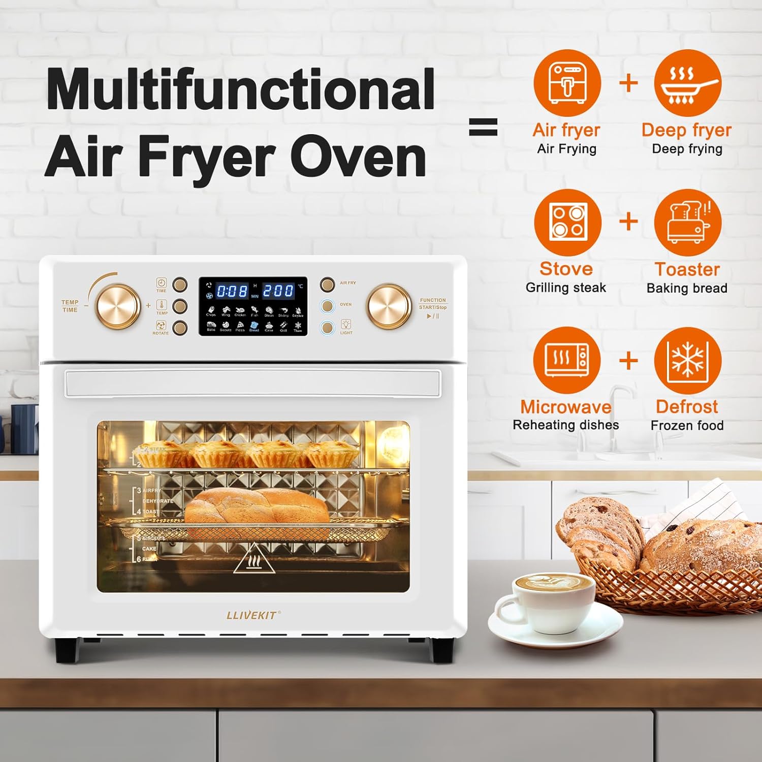 All In One,  XXXL 26L Air Fryer Oven, 1700W - Medaid International