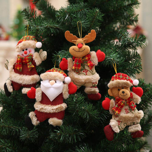 2022 Christmas Decorations,4 Pack Xmas Tree Decorations Christmas Ornaments Gift Santa Claus Snowman Tree Decorations Hang Decor Merry Christmas Decorative Pendants Party Decor Gifts Home Bedroom - Medaid International