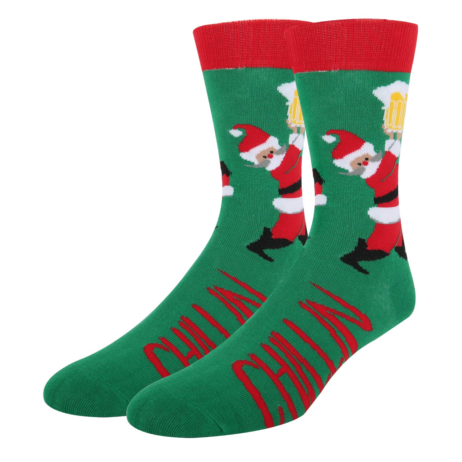 Benefeet Sox Mens Funny Christmas Socks Cool Crazy Colorful Patterned Holiday Dress Socks Boys Novelty Funky Graphic Design Cotton Casual Sock Christmas Gifts 5 Pair - Medaid International