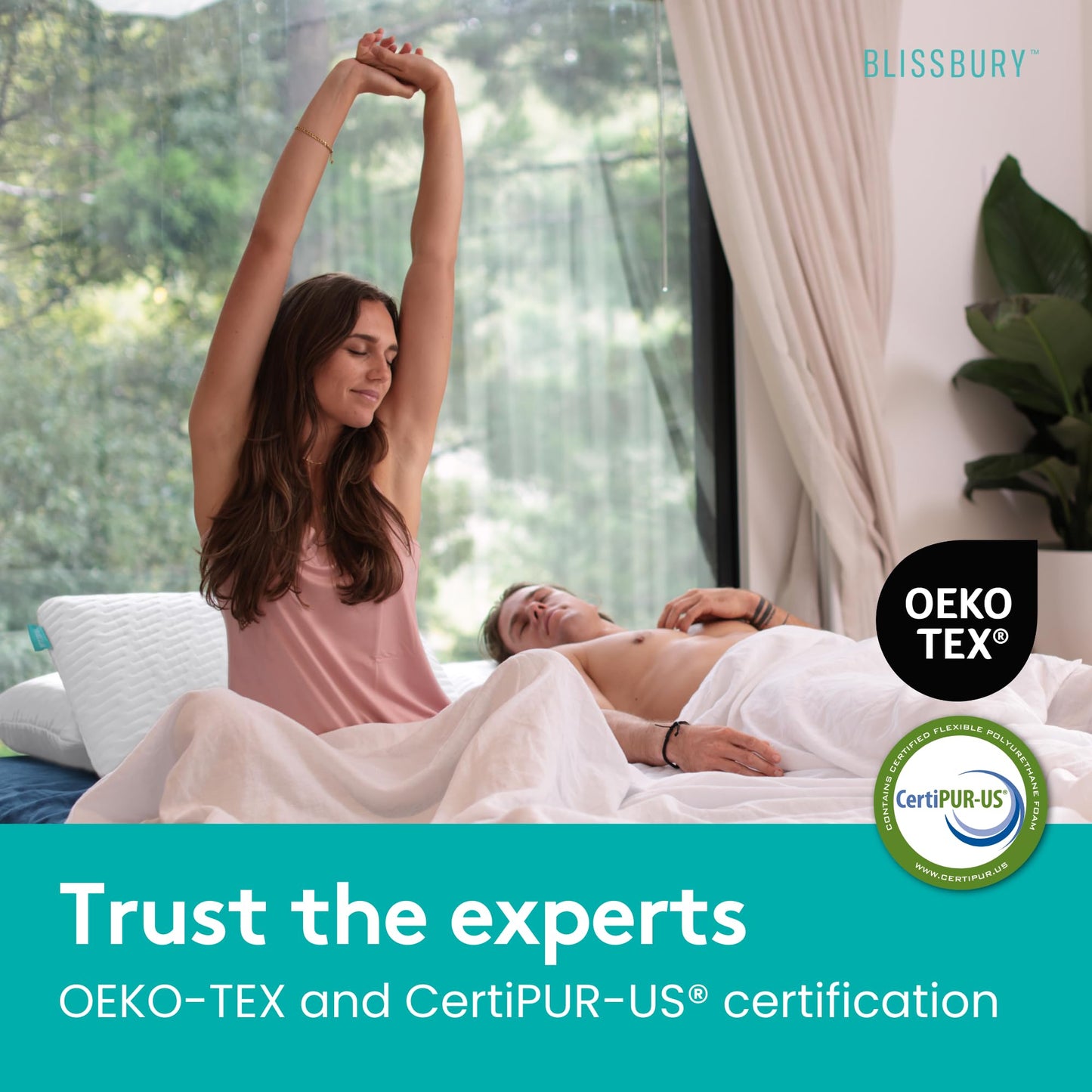 BLISSBURY Stomach Sleeping Pillow – Ultra Thin 2.6" Memory Foam for Neck and Cervical Support | Flat Pillow for Belly Sleeper | Low Loft Design for Comfort and Better Sleep - Medaid International