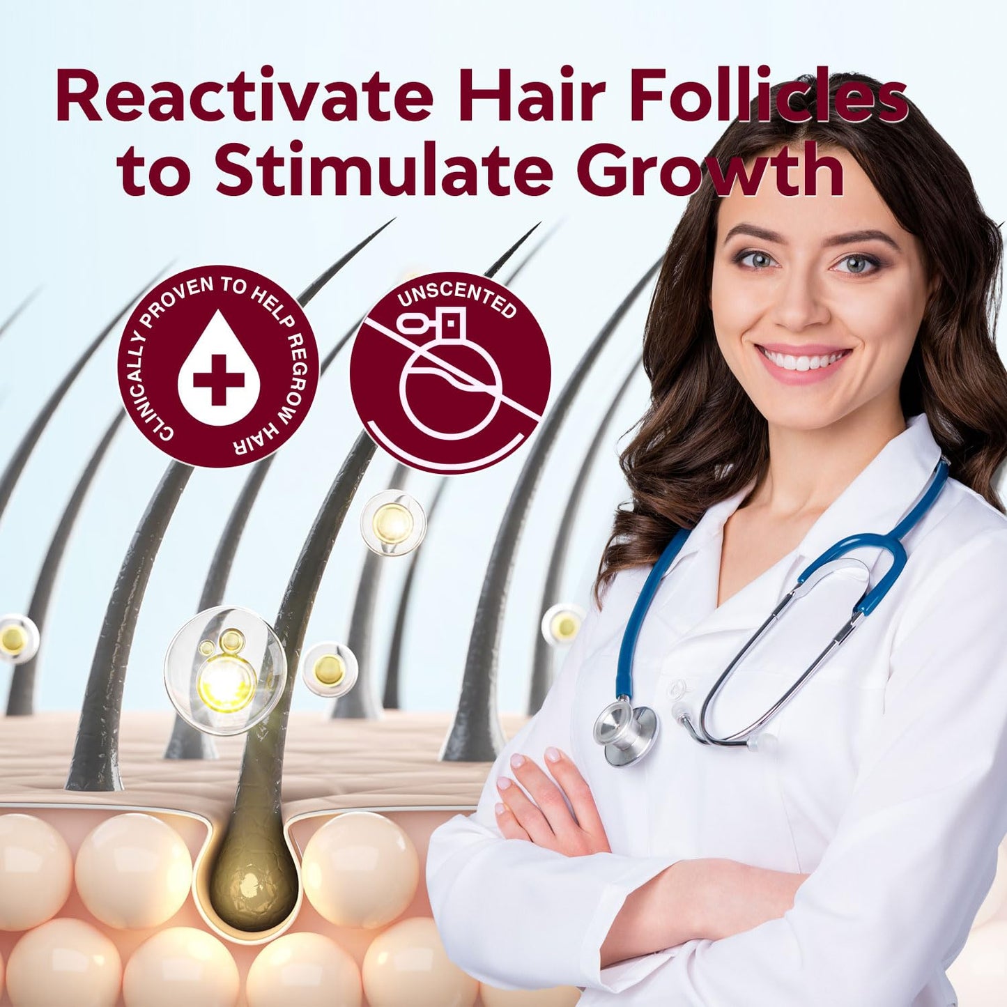 5% Minoxidil for Women Hair Growth: Hair Loss Treatment for Hair Thinning and Hair Loss to Get Thicker and Fuller Hair, 60ML - Medaid International