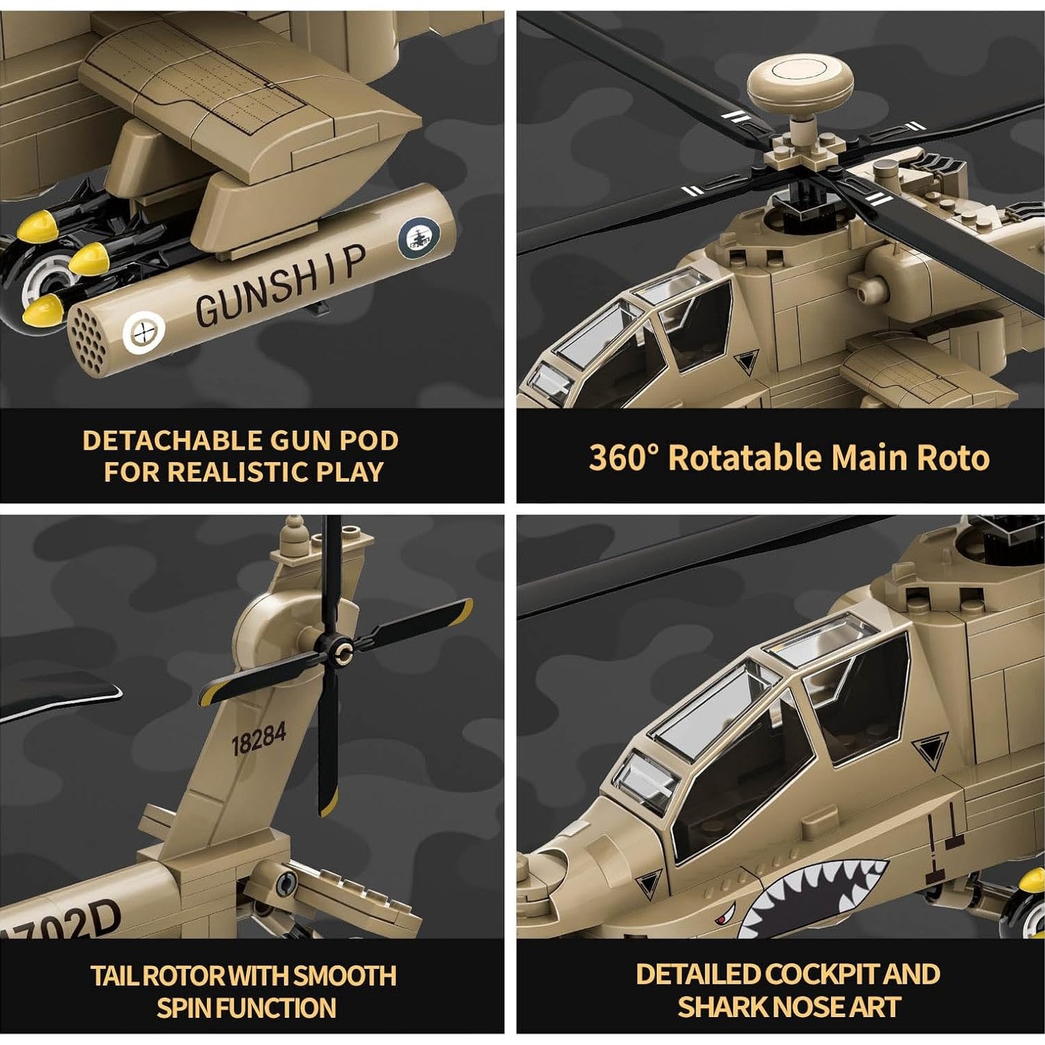 Military Helicopter 3D Puzzle - Medaid International