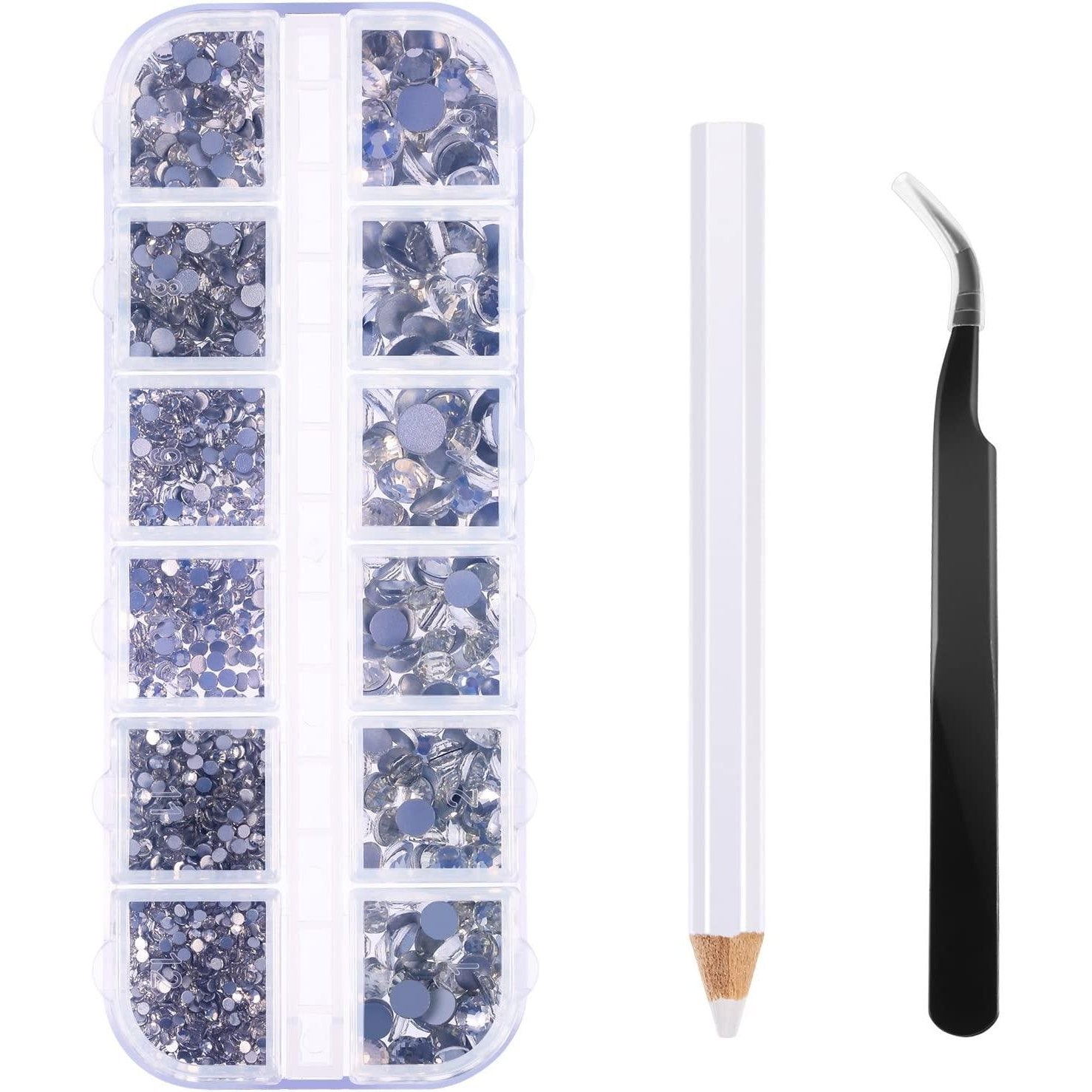 Face Strass 2000 Pieces Flat Back Gems Rhinestones 6 Sizes - Medaid