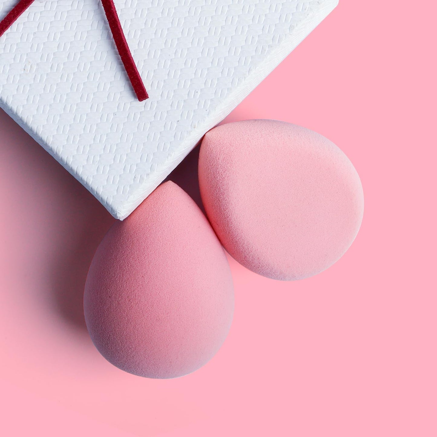 BEAKEY Flat Duo Patented Makeup Sponge Set of 2, Latex Free Pink Beauty Sponge for Foundation and Powder Application, Soft Blending Sponges, Large Flat Design, BeautyTools for Makeup Lovers - Medaid International