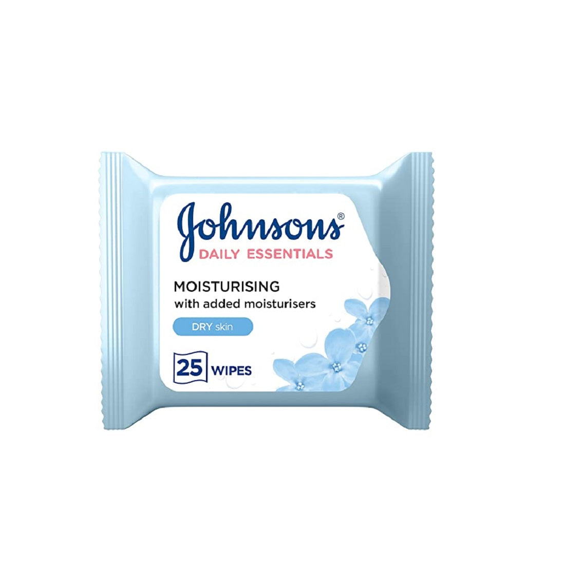 Johnson's Facial Wipes Micellar Moisturizing-Dry Blue 25 Pieces - Medaid