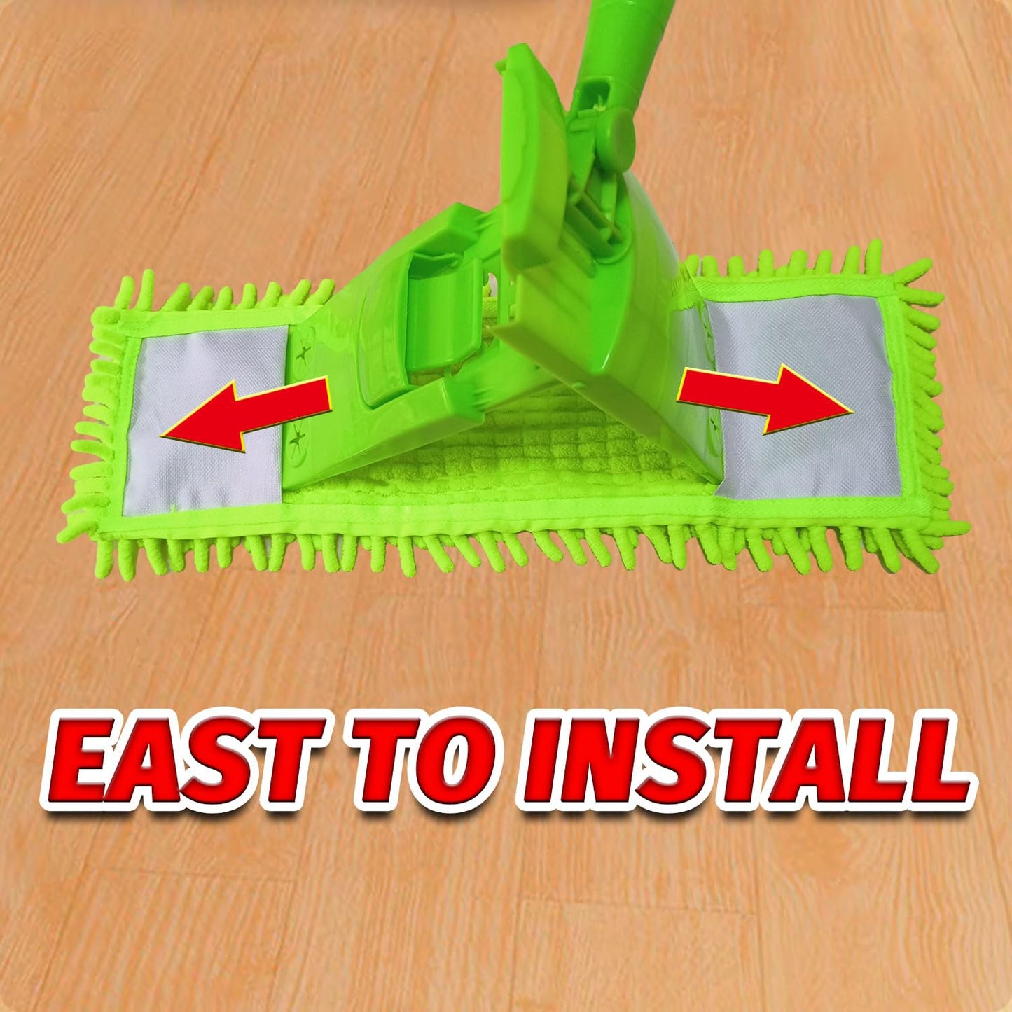 4 Pack Reusable Microfiber Mop Pads Compatible with 3M Scotch-Brite M-005 Floor Mops, 2 Pack Wet and 2 Pack Dry Use Pads Fit for Folding mop 15 in*3.9 in mop Head - Medaid International