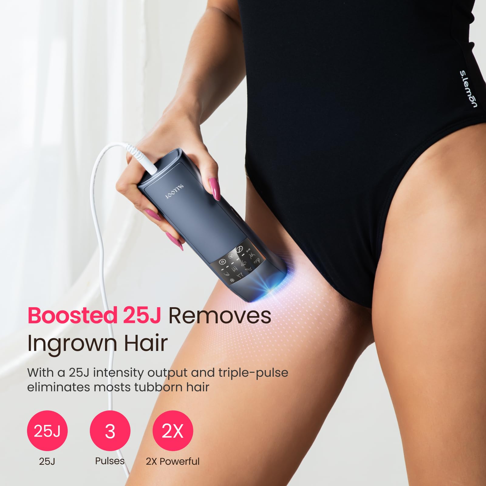 TRIPLE-Pulse IPL Laser Hair Removal, 12cm² Sapphire 37°F Ice-Cooling Contact, Hair Removal Device for Women and Men, Permanent Hair Removal at Home for Legs, Face, Bikini, Armpits, Trinity iGlow 10 - Medaid International