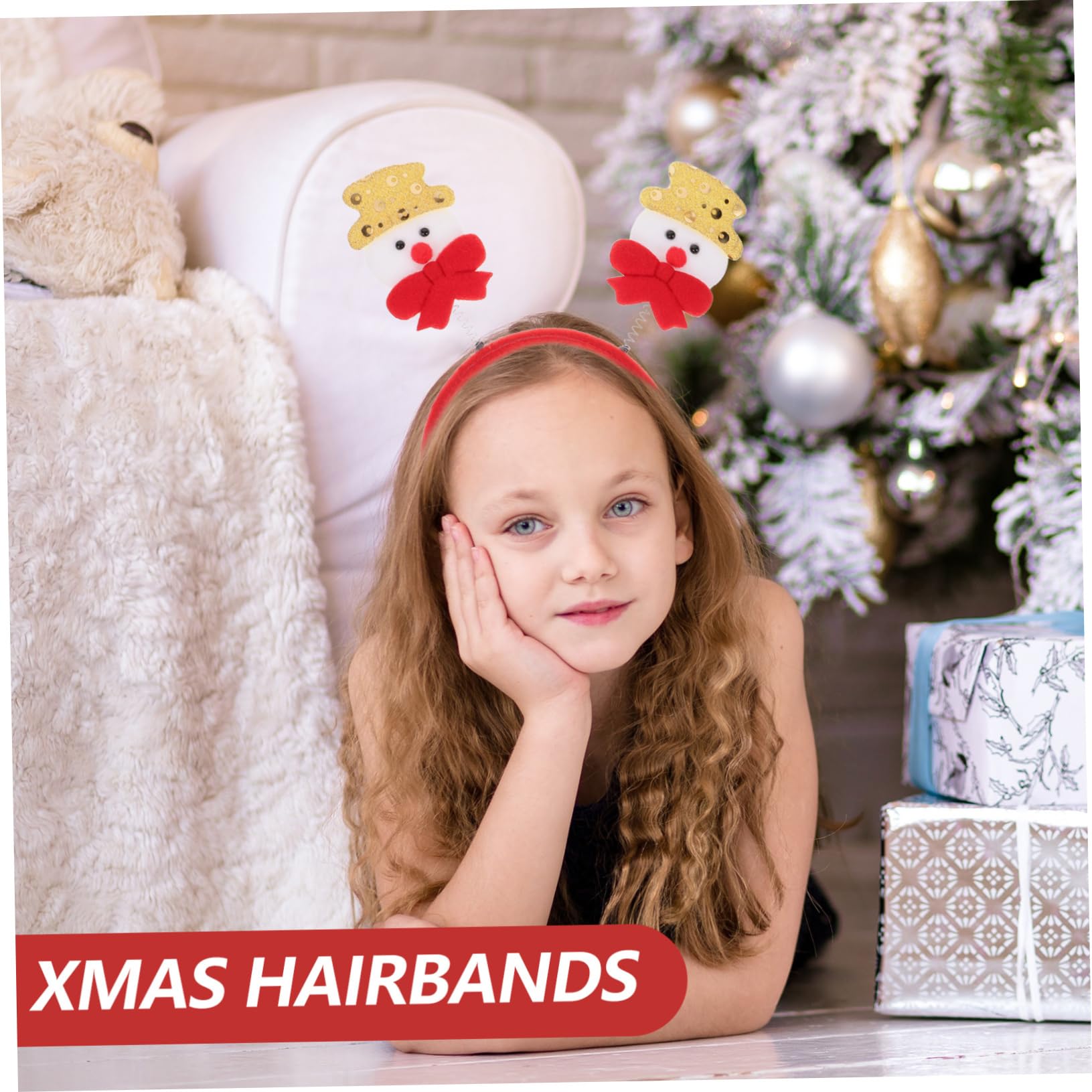 Xmas Snowman Headband Festival Hair Decor Christmas Party Headdress for Adults and Creative and Lovely Xmas Costume Accessory for Holiday Gatherings and Photography Props - Medaid International