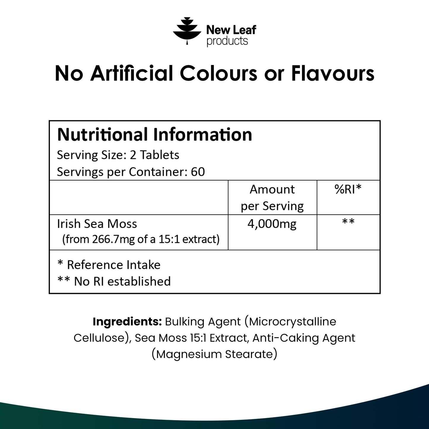 Extract High Strength 2000mg - Sea Moss Supplement 120 Tablets (not sea Moss Capsule) High Potency - UK Made - Vegan - Non GMO - Medaid International