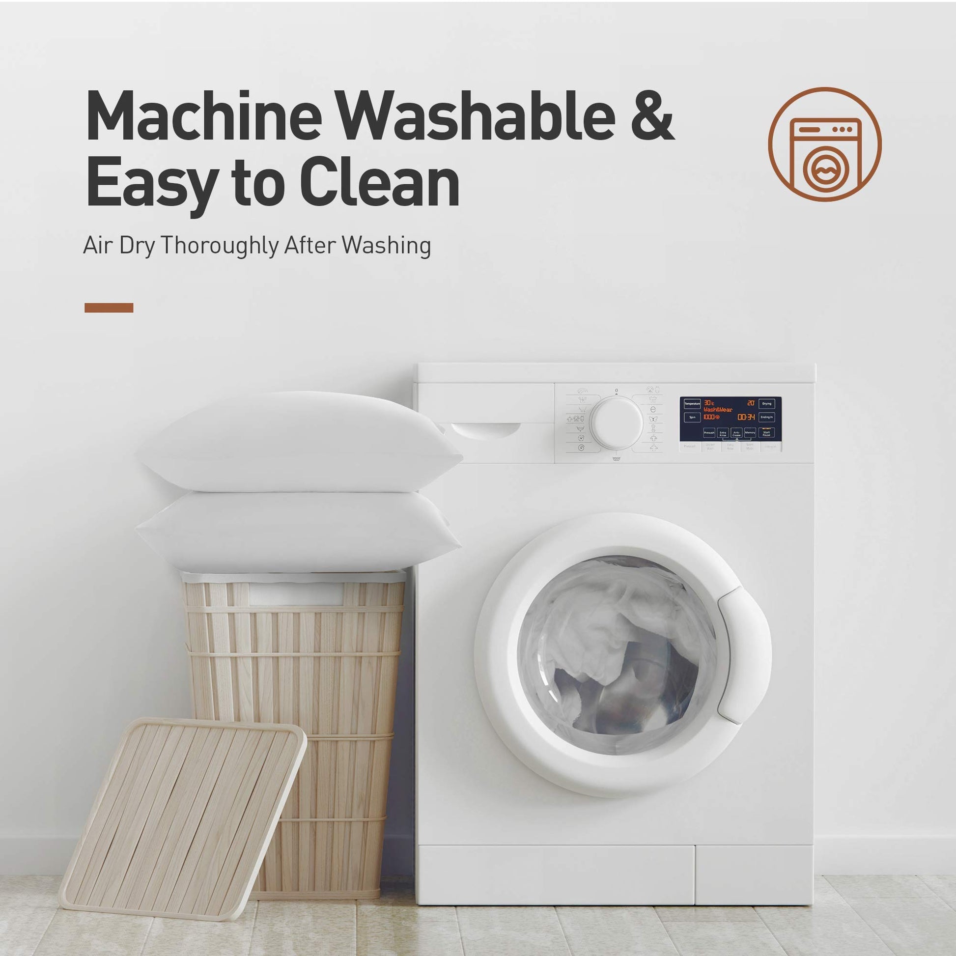 Acanva Bed Pillows for Sleeping, Cooling Hotel Quality with Premium Soft 3D Down Alternative Fill for Back, Stomach or Side Sleepers, Standard (Pack of 4), White - Medaid International