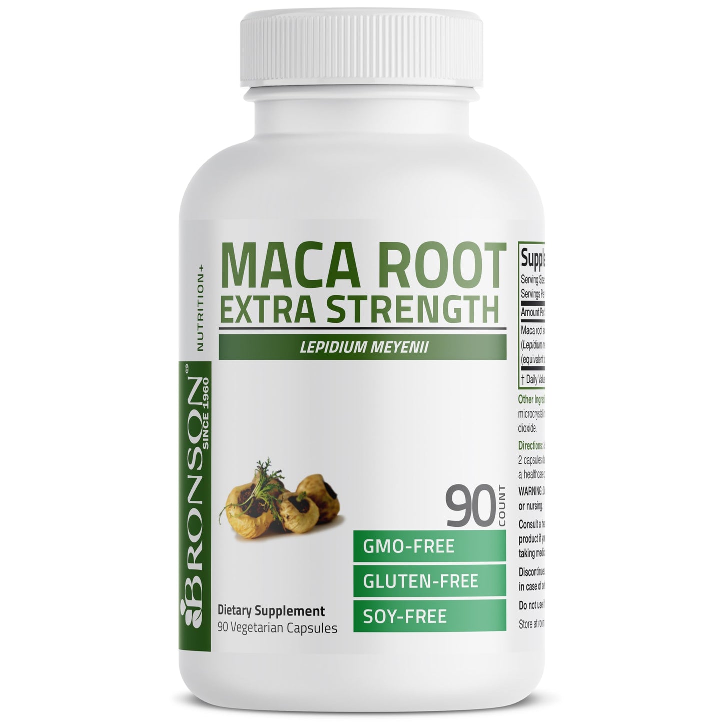 Bronson Maca Root Extra Lepidium Meyenii, Non-GMO, 90 Vegetarian Capsules - Medaid International
