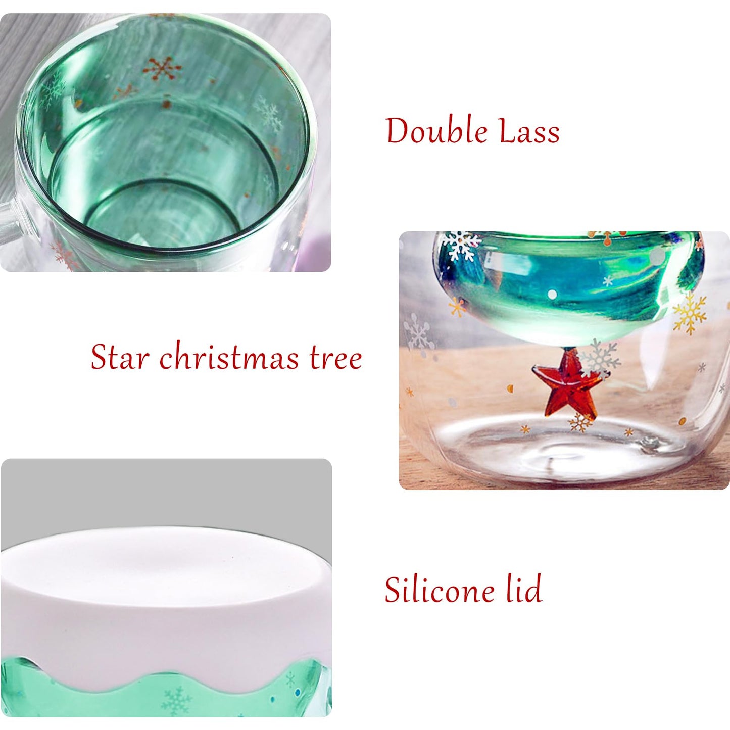 Binoster Cute Mugs Christmas Coffee Mug, Tea Cup, Milk Cup Glasses Double Wall Insulated Glasses Espresso Cup, Best Christmas for Women,Men,Kid, Office and Personal - Medaid International