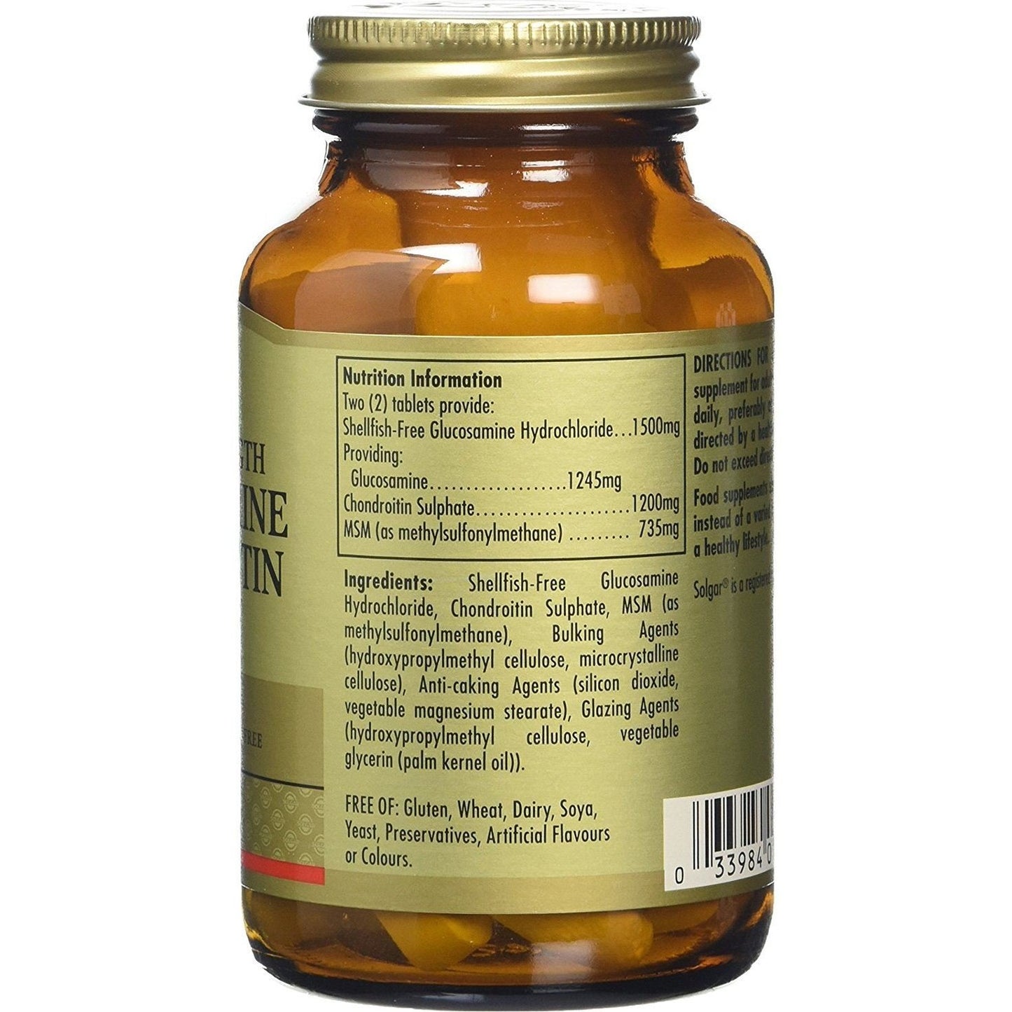 Solgar Triple Strength Glucosamine Chondroitin MSM, 60 Tablets - Promotes Healthy Joints, Supports Comfortable Movement - Shellfish Free - Gluten Free, Dairy Free - 30 Servings - Medaid International