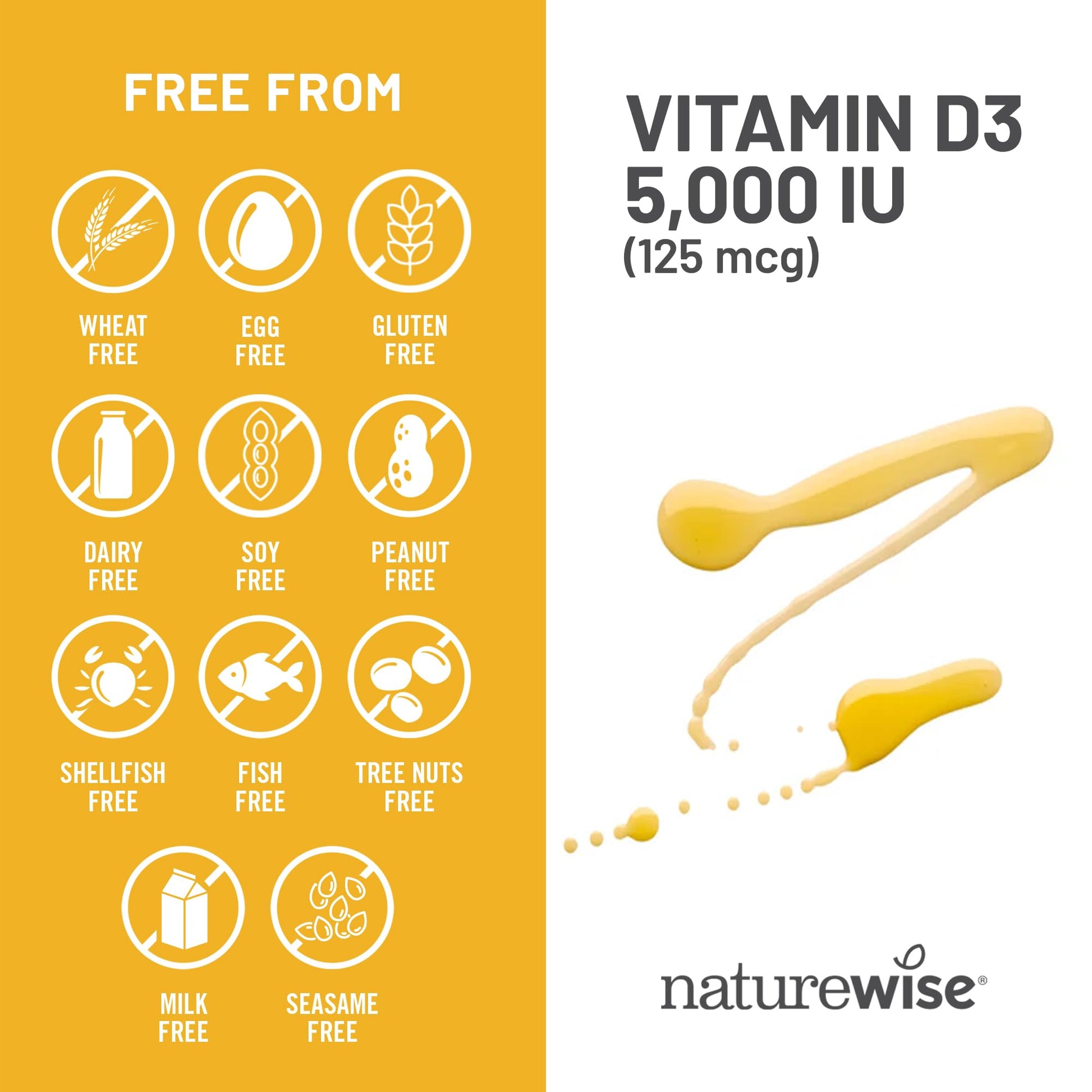 NatureWise Vitamin D3 5000iu (125 mcg) 1 Year Supply for Immune Support, Healthy Muscle Function, and Bone Health - Non-GMO, Gluten Free in Organic Extra Virgin Olive Oil, (Mini Softgel), 360 Count - Medaid International