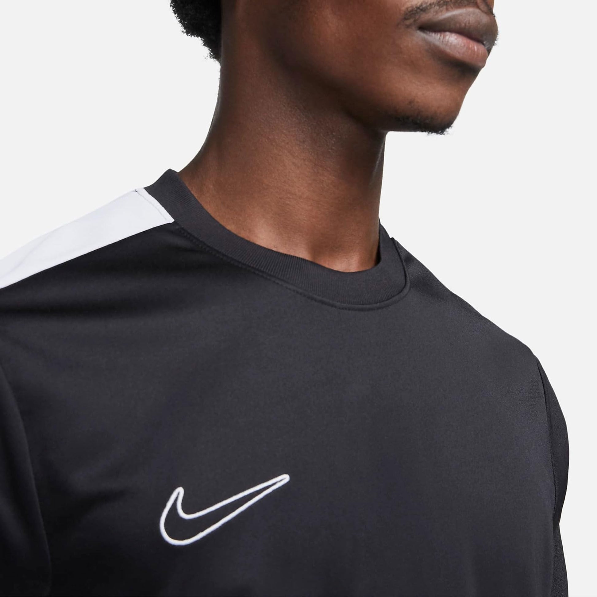 Nike Academy Men's Dri-FIT Short-Sleeve Soccer Top (Black/White/White, DV9750-010) Size Small - Medaid International