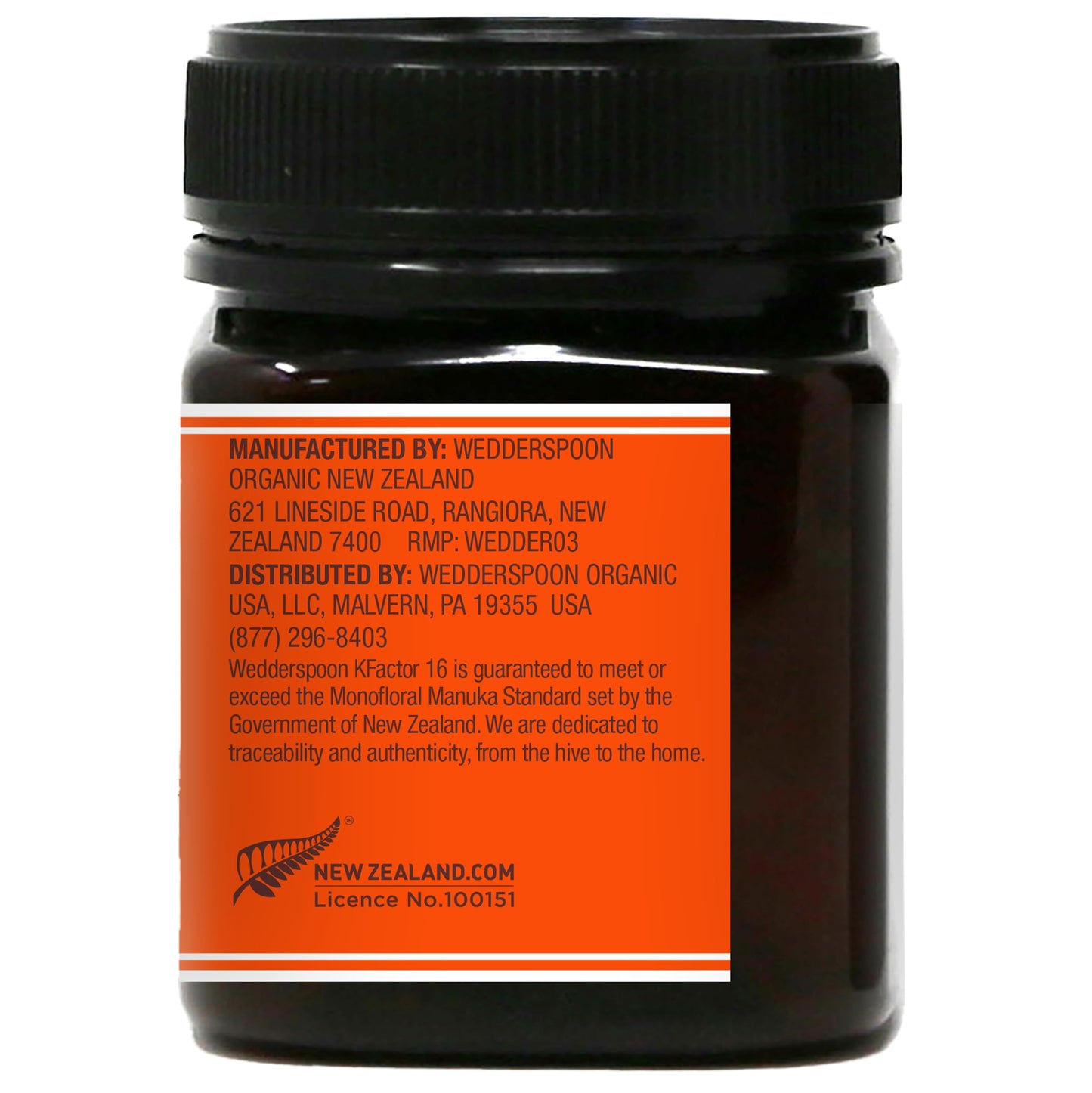 Wedderspoon Raw Premium Unpasteurized Manuka Honey, KFactor 16, 8.8 Oz - Medaid International