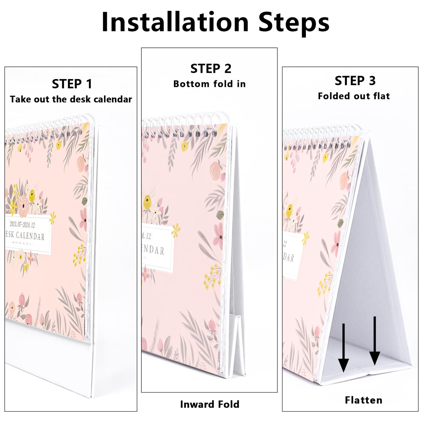 Small Desk Calendar 2026-2027, Mokani Standing Desktop Calendar (Jan.2026-Jun.2027), Academic Flip Calender with Stickers & US Holidays Marked (8"x6") - Medaid International