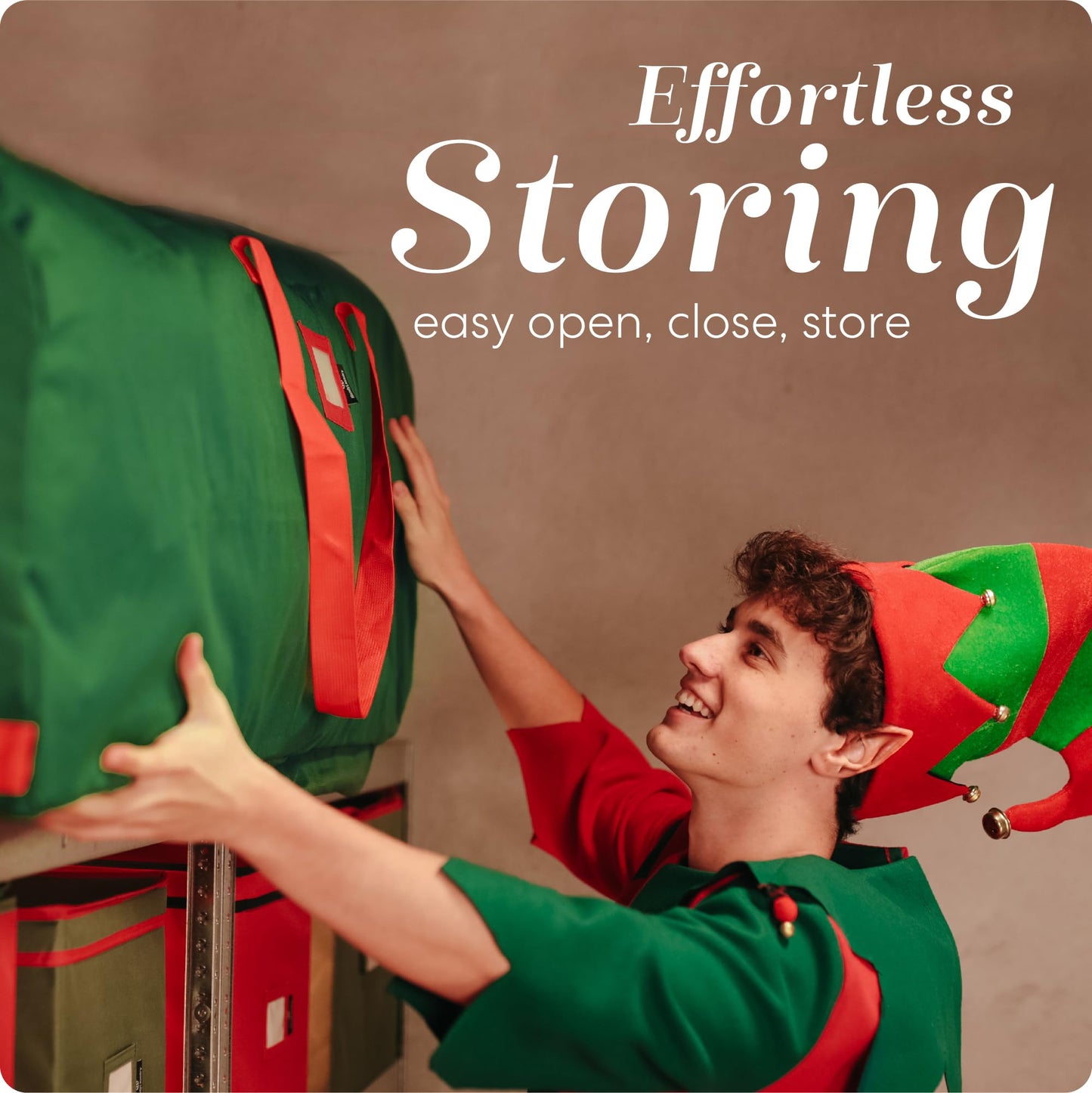 Handy Laundry Rolling Tree Storage Bag - For 9-Foot Artificial Christmas Holiday Tree. Zippered Bag, Carry Handles and Wheels for Easy Transport. Protects Against Dust, Insects, and Moisture. (GREEN) - Medaid International