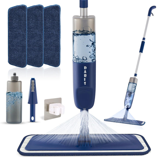 Spray Mop for Floor Cleaning with 3 Washable Pads Wet Dry Microfiber Floor Mop Sprays with 500 ml Refillable Bottle for House Kitchen Wood Floor Hardwood Laminate Ceramic Tiles Floor Dust Cleaning - Medaid International