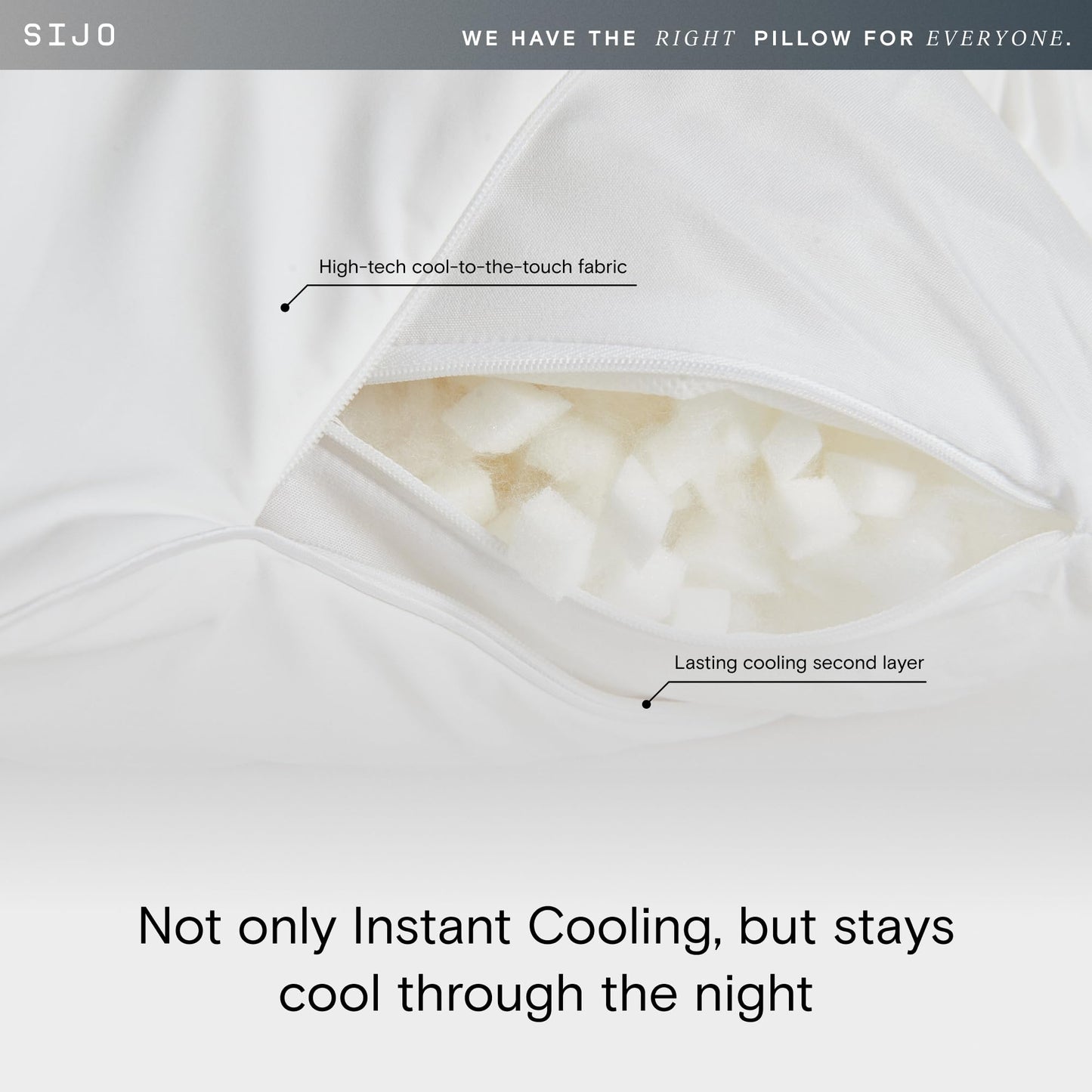 Sijo FlexCool Shredded Memory Foam Pillow - Adjustable Bed Pillow Last Cooling Surface - Good Housekeeping 2025 Bedding Award Winner - CertiPUR-US - Medium Firm for Back, Side, Stomach Sleepers (King) - Medaid International