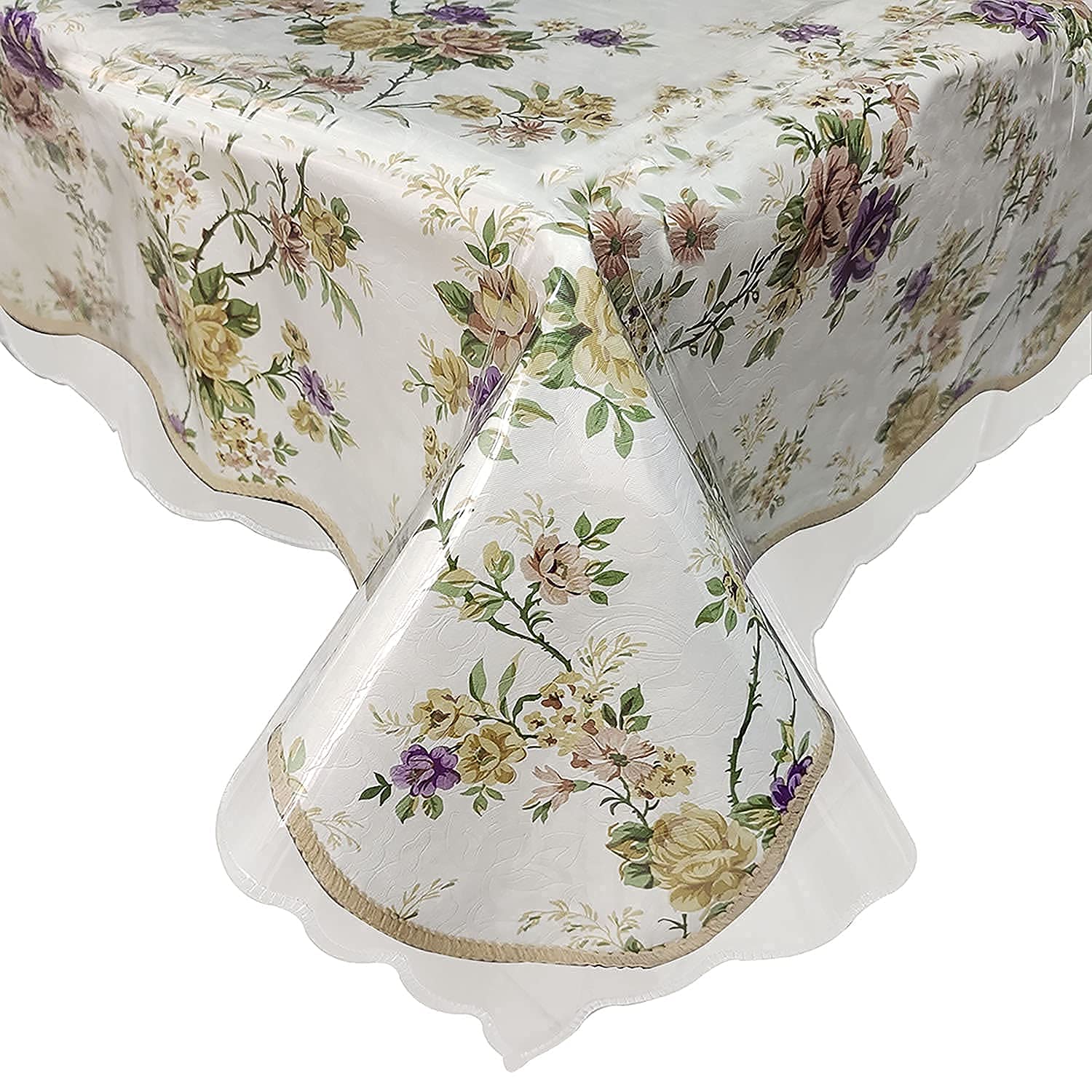 70 Inch Clear Round PVC Tablecloth – Waterproof Transparent Vinyl Table Cover for Dining Table, Spill-Proof Wipeable Plastic Protector for Wood, Marble, Glass Tables - Medaid International