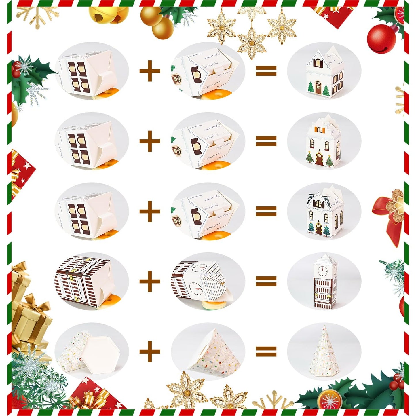 HEIPINIUYE 24 Empty Advent Calendar Boxes to Fill Yourself DIY Empty Christmas Countdown Calendars 2025 Fillable Advent Calendar Box for Boys Girls Adults Xmas White House Calendars Gift Boxes - Medaid International