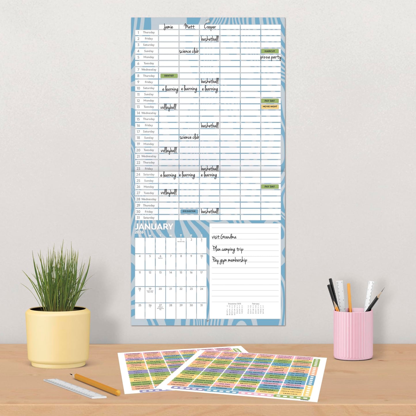 2026 Family Planner Wall Calendar - Medaid International