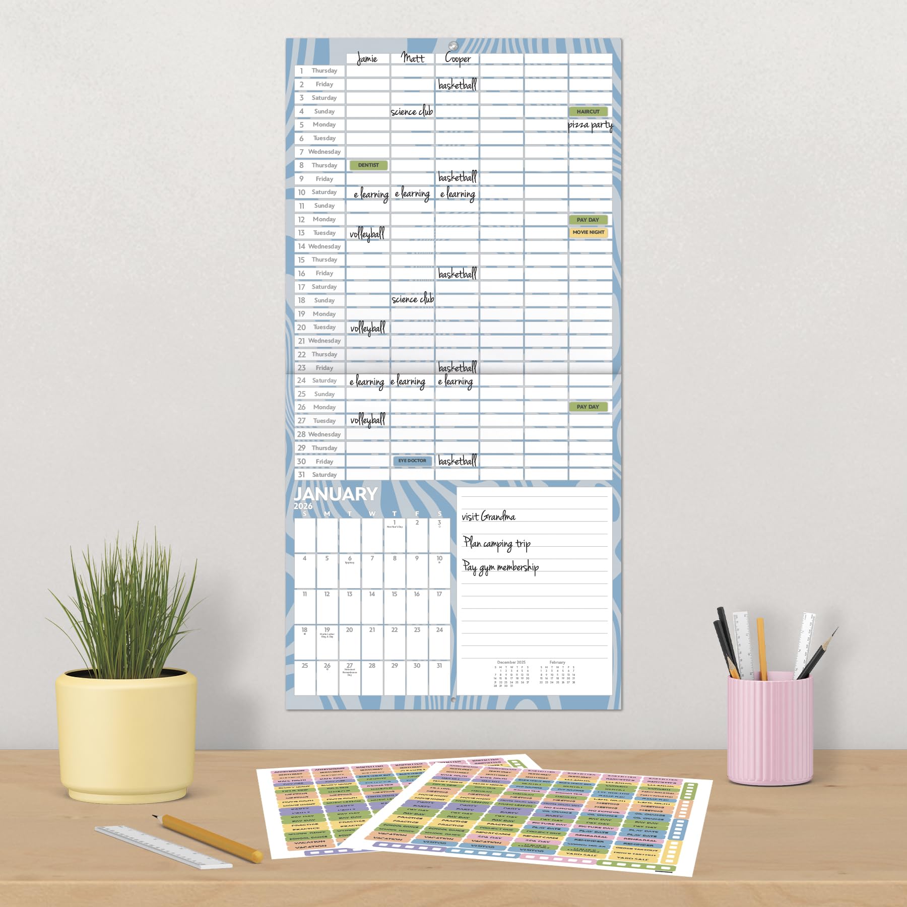 2026 Family Planner Wall Calendar - Medaid International