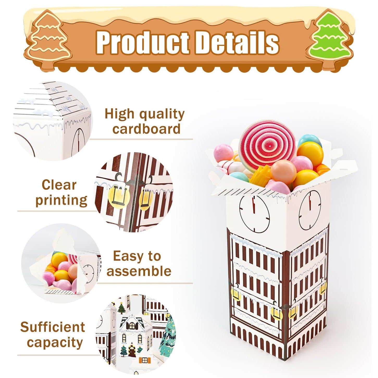 HEIPINIUYE 24 Empty Advent Calendar Boxes to Fill Yourself DIY Empty Christmas Countdown Calendars 2025 Fillable Advent Calendar Box for Boys Girls Adults Xmas White House Calendars Gift Boxes - Medaid International