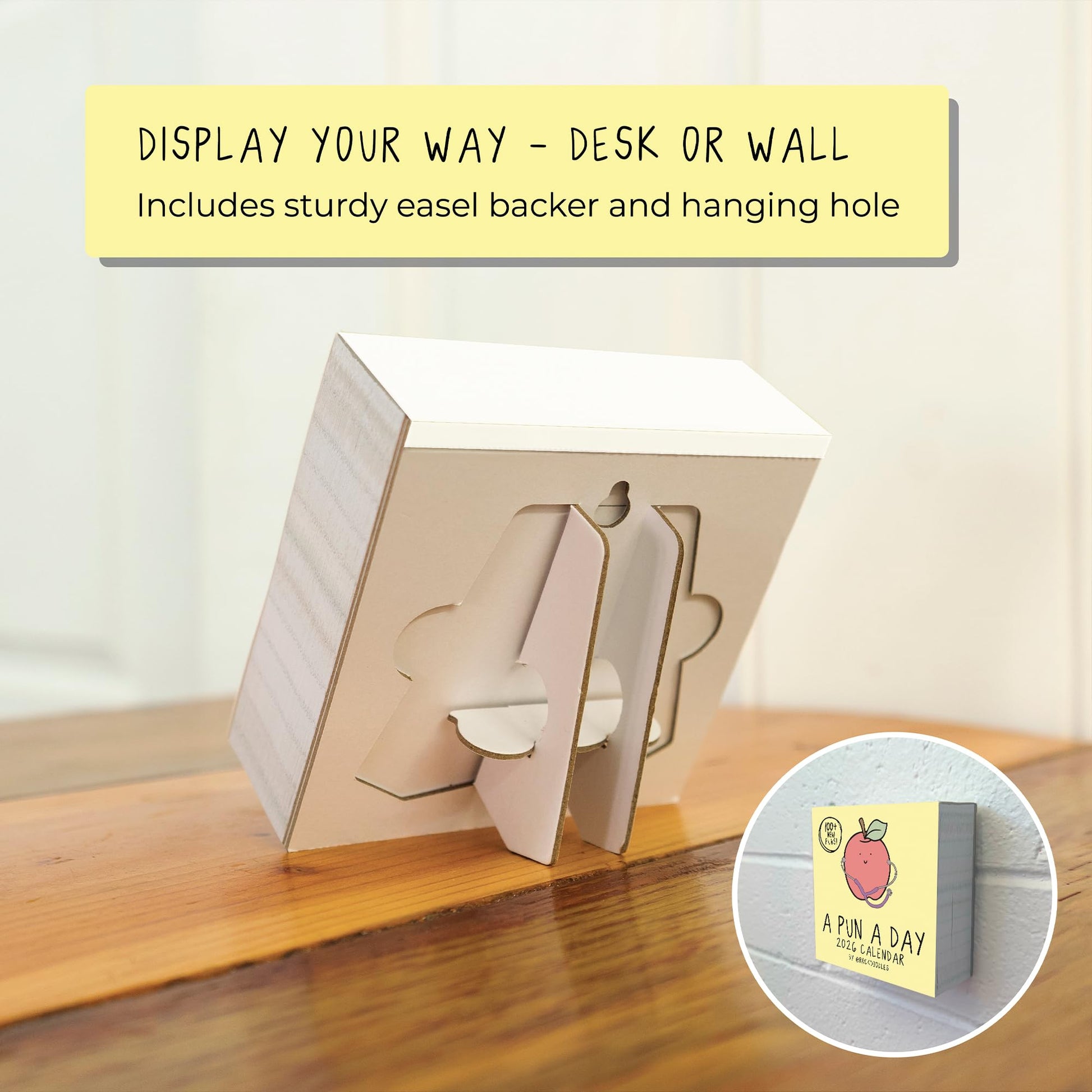 Rockdoodles 2026 Punny Day-to-Day Calendar | Funny Daily Desktop Calendar Christmas Stocking Stuffer Gift for Home or Office, Daily Tear Off Pages With New Puns | A Pun A Day by Rockdoodles - Medaid International