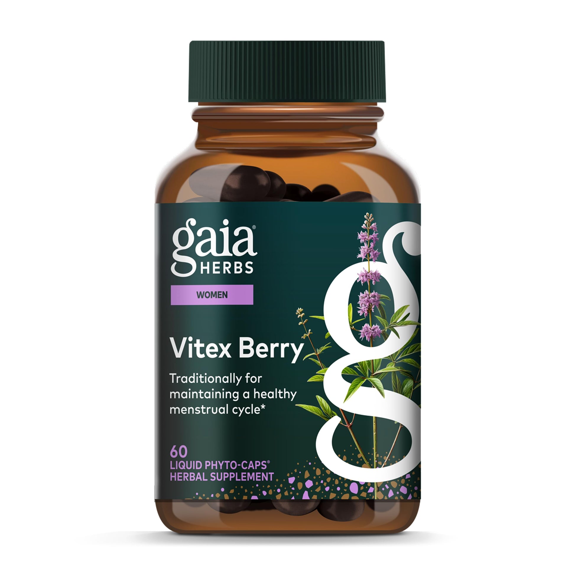 Gaia Herbs Vitex Berry - Supports Hormone Balance & Fertility in Women - 60 Vegan Liquid Phyto-Capsules (30-Day Supply) - Medaid International