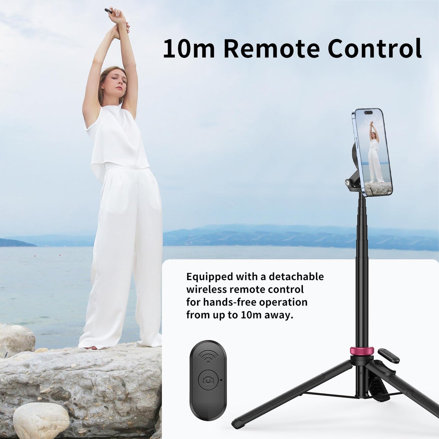 ULANZI MT-84 Magnetic Phone Tripod 58inch Extendable Magnetic Phone Selfie Stick - Medaid International