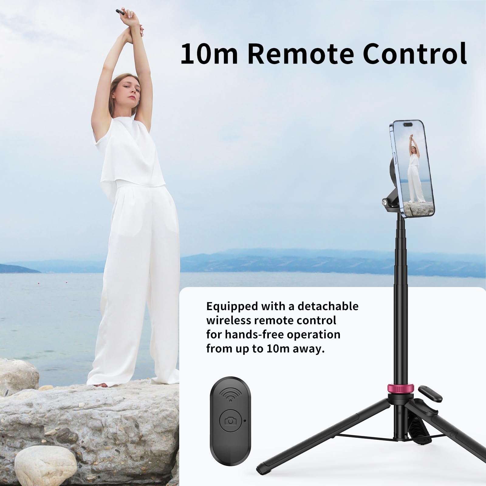 ULANZI MT-84 Magnetic Phone Tripod 58inch Extendable Magnetic Phone Selfie Stick - Medaid International